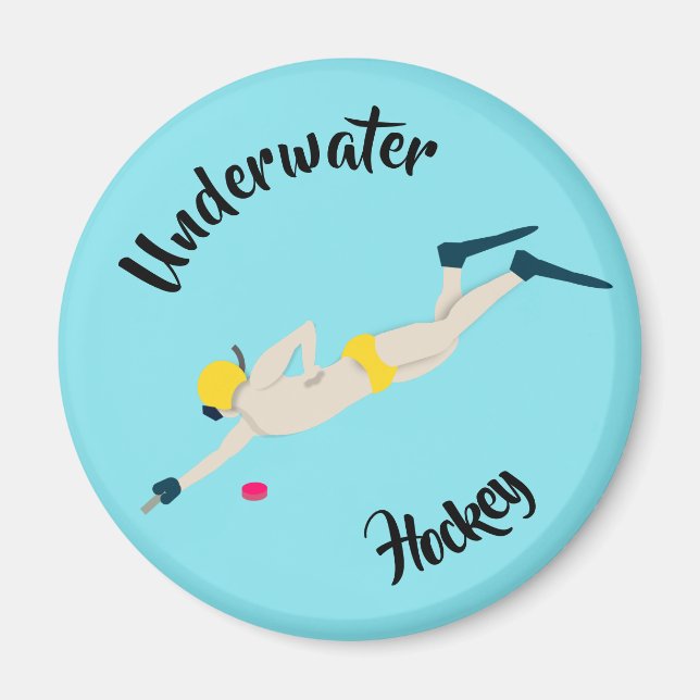 Underwater Hockey Magnet (Framsidan)