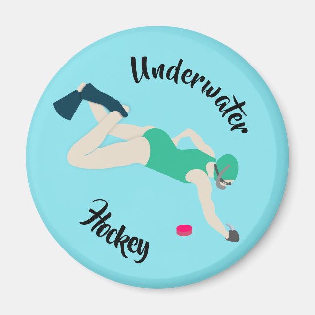 Underwater Hockey Magnet (Framsidan)
