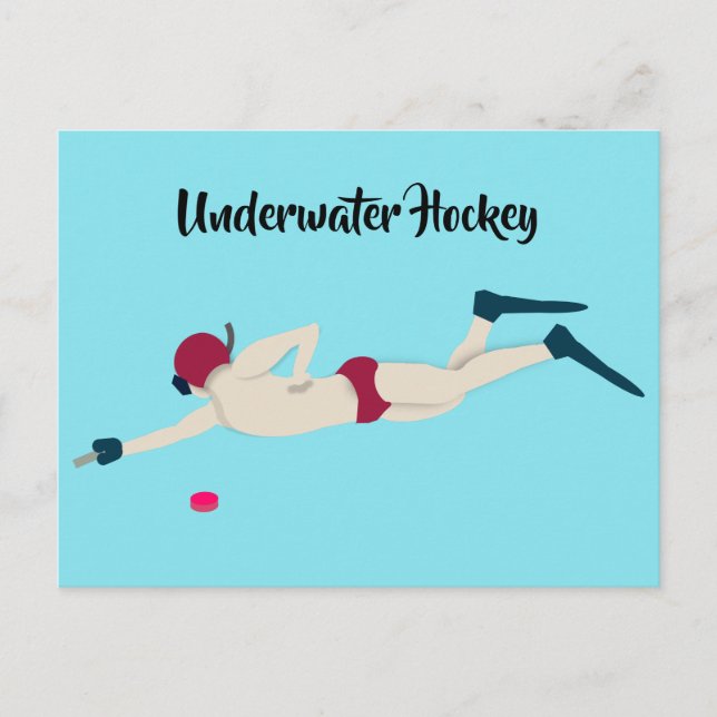 Underwater Hockey Vykort (Framsida)