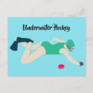 Underwater Hockey Vykort