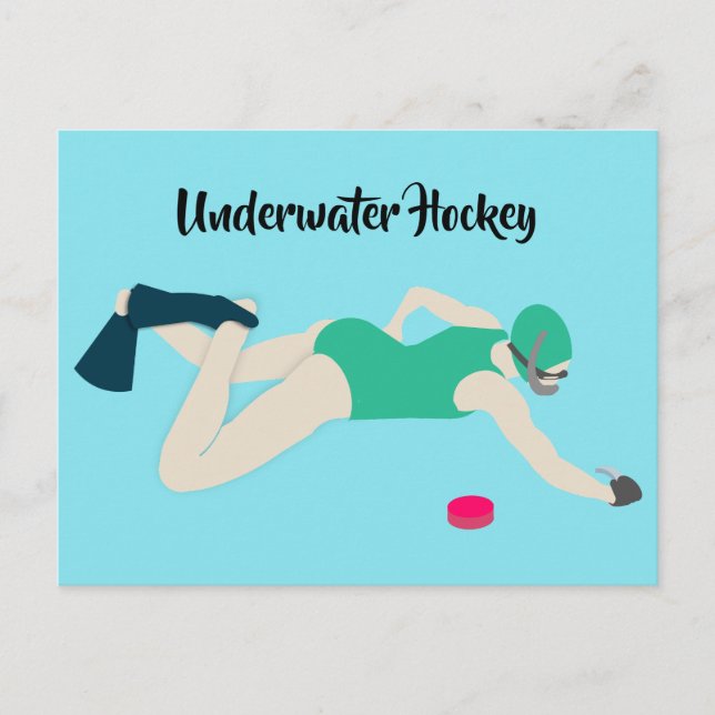 Underwater Hockey Vykort (Framsida)