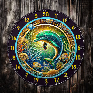 Underwater Majesty Dolphin Dartboard Decor Darttavla