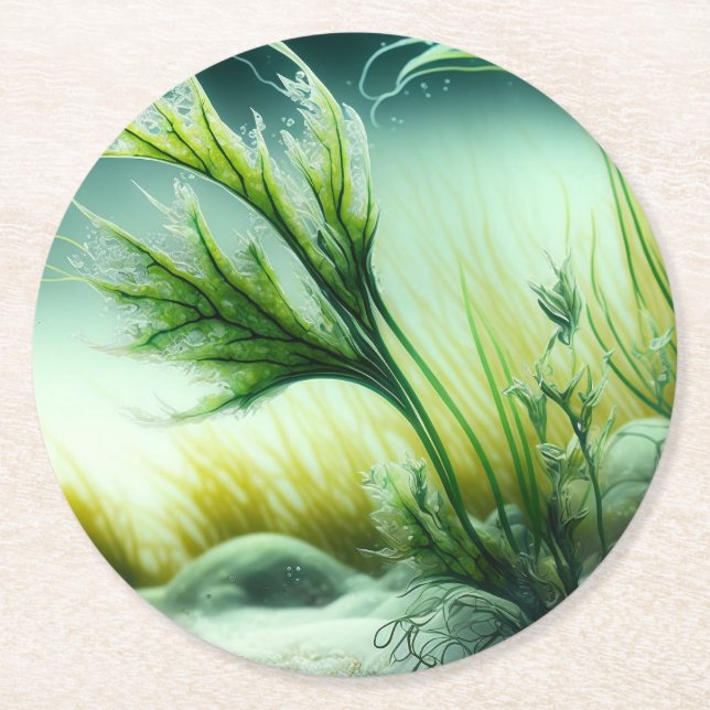 Underwater Majesty Underlägg Papper Rund (Framsidan)