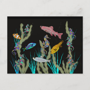 Underwater Neon Fantasy Vykort