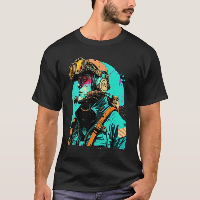 Underwater Photographer Pop Style Scuba Diver Dad  T Shirt (Framsida)