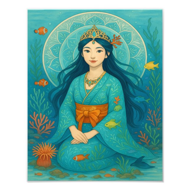 Underwater Princess Fototryck (Framsidan)