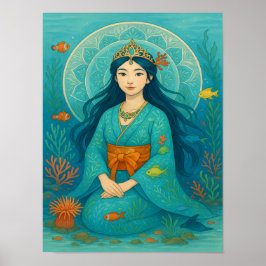 Underwater Princess i Kimono Poster