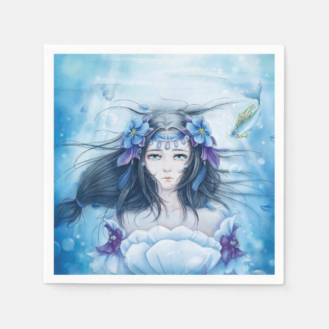 Underwater Princess Napkins Pappersservett (Framsidan)