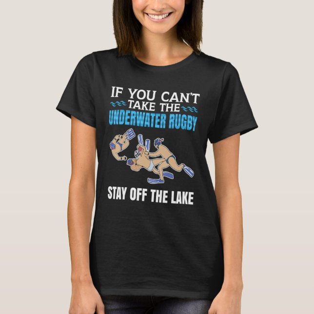 Underwater Rugby Fläkt Emblem Rugby Underwater Ide T Shirt (Framsida)