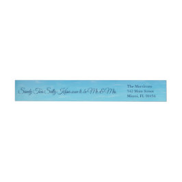 Underwater Sandy Toes Salty Kisses Address Label Etikettband