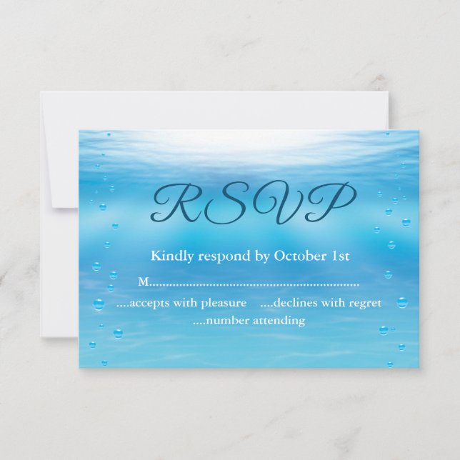 Underwater Sandy Toes Salty Kisses Beach Wedding OSA Kort (Framsida)