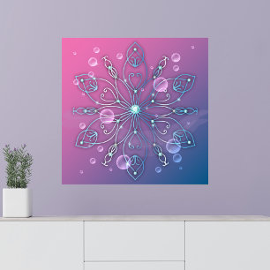 Underwater Shiny Elegant Luxurious Royal Mandala Poster