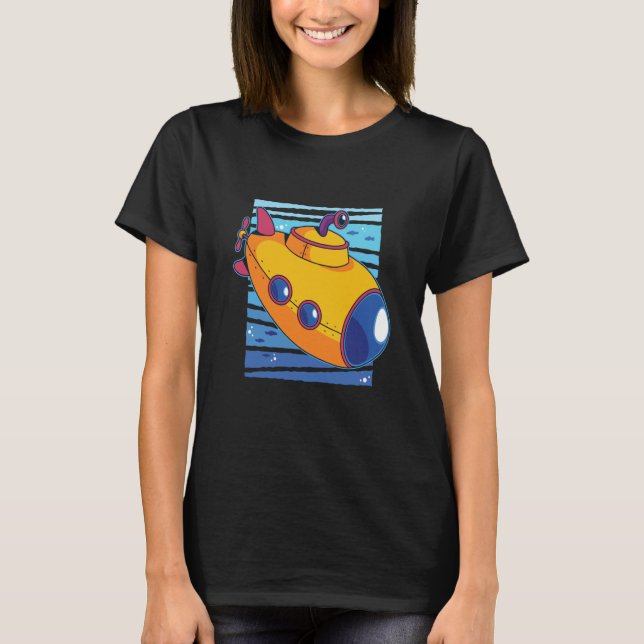 Underwater submarine sea t shirt (Framsida)