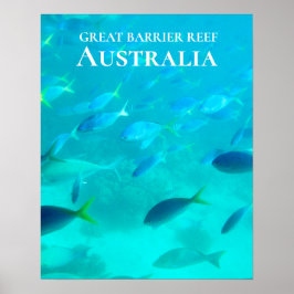 Underwater Underbar Barrier Reef Australien reser Poster