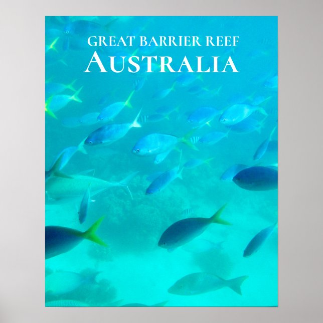 Underwater Underbar Barrier Reef Australien reser Poster (Framsidan)