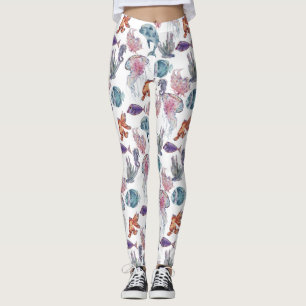 Underwater Watercolor Composition Series Design 2 Leggings