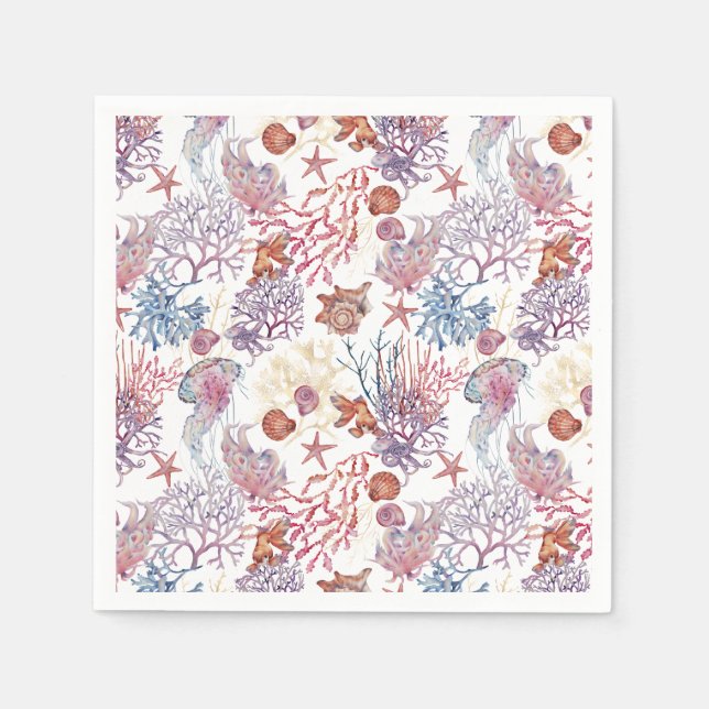 Underwater Watercolor Composition Series Design 3  Pappersservett (Framsidan)