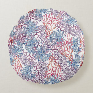 Underwater Watercolor Composition Series Design 5 Rund Kudde