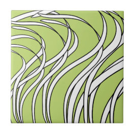 Underwater  Wave lime green Kakelplatta