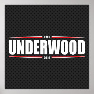 Underwood 2016 (Stars & Rand - Black) Poster