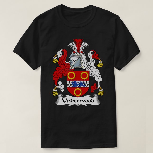 Underwood Jackar Arm Family Crest T Shirt (Design framsida)