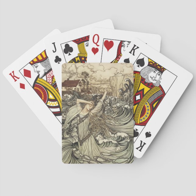 Undine av Arthur Rackham Casinokort (Baksidan)