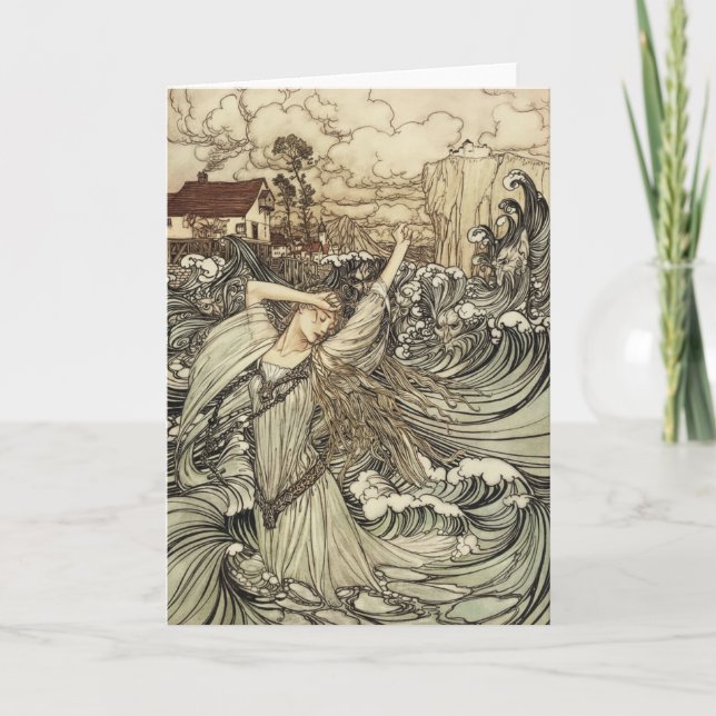Undine av Arthur Rackham Kort (Framsida)