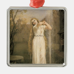 Undine (av John William Waterhouse) Julgransprydnad Metall