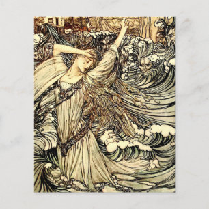 “Undine i vågorna” av Arthur Rackham