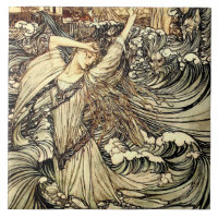 “Undine i vågorna” av Arthur Rackham