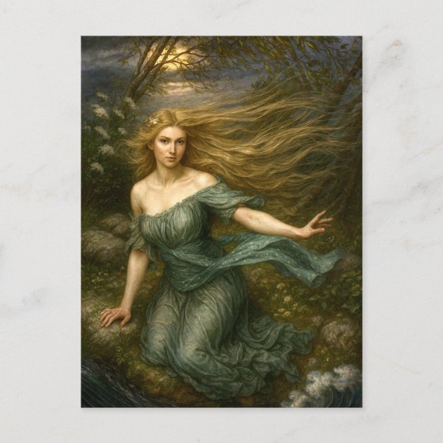 Undine In Moonlight Vykort (Framsida)