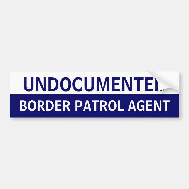 Undocumented gränsvakt bildekal (Framsidan)