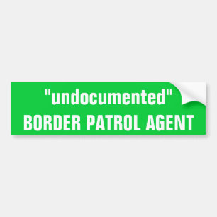 "undocumented " GRÄNSVAKT Bildekal