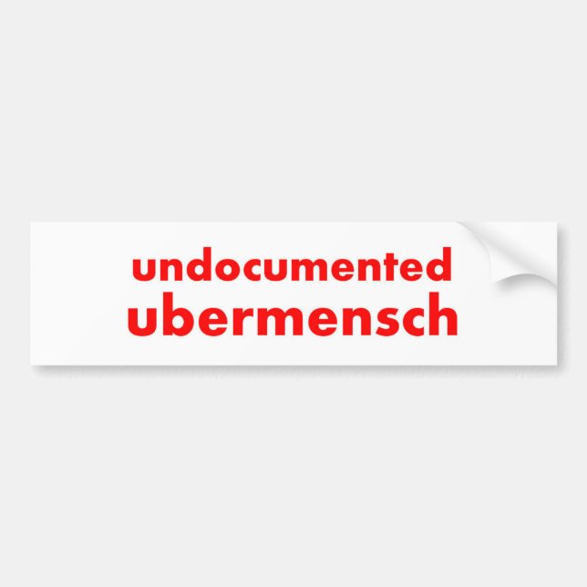 Undocumented Ubermensch 11" x3 ", Bildekal (Framsidan)