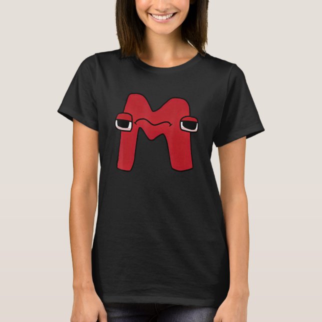 Undrar Brev M Alphabet Lore T Shirt (Framsida)