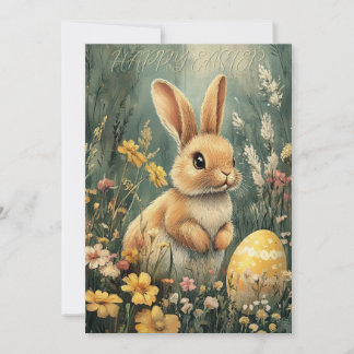 Undrar Bunny Vintage Påsk Card Julkort