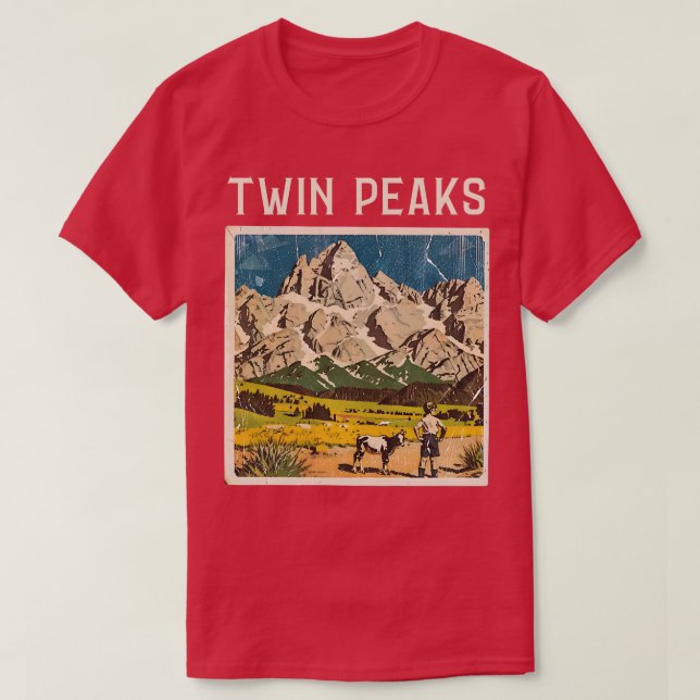 Undrar i Twin Peaks Mountain Hiking TShirt T Shirt (Design framsida)