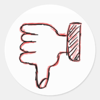 Undrar ner runt klistermärke