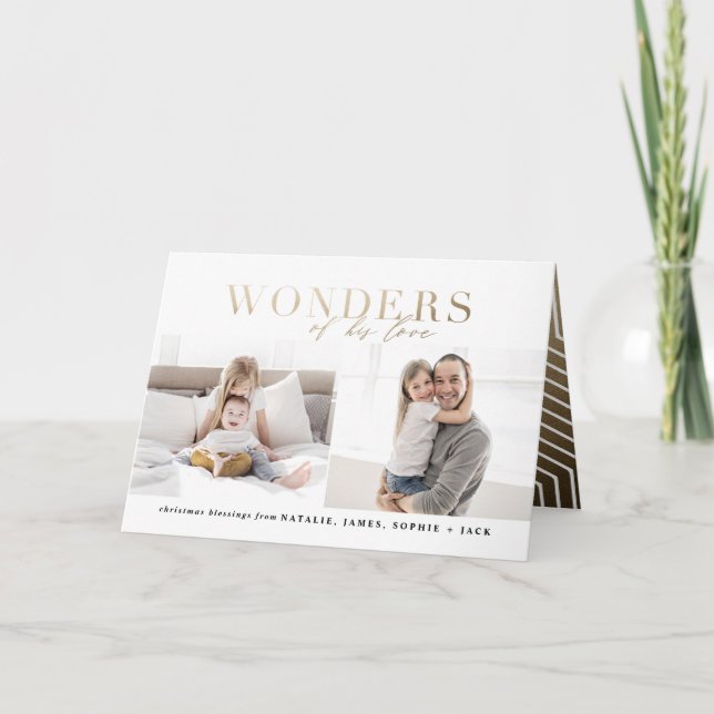 Undrar om hans multifoto i religiösan kärlek guld kort (Framsida)