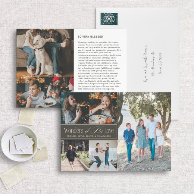 Undrar om hans multifoto-julkort i Kärlek Julkort (Skapare uppladdad)