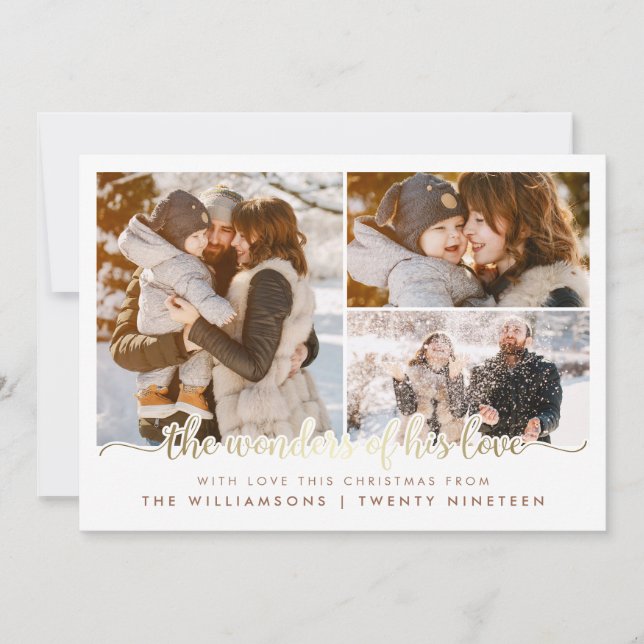 Undrarna på hans Helgdag 3-foto i Kärlek Julkort (Framsida)