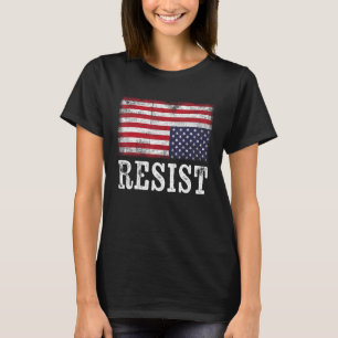 Undre amerikanska Flagga Resister Distress United T Shirt
