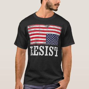 Undre amerikanska Flagga Resister Distress United T Shirt
