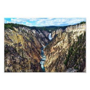 Undre gulstensfack, nationalparken Yellowstone Fototryck