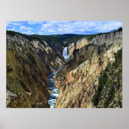 Undre gulstensfack, nationalparken Yellowstone Poster