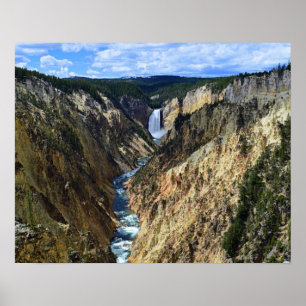 Undre gulstensfack, nationalparken Yellowstone Poster