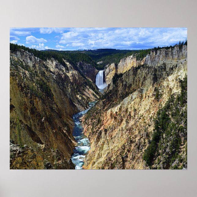 Undre gulstensfack, nationalparken Yellowstone Poster (Framsidan)