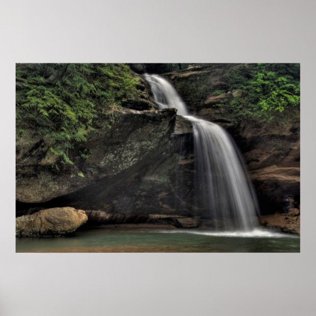 Undre murar, gamlmans grotta, hocking Backe, Ohio Poster (Framsidan)