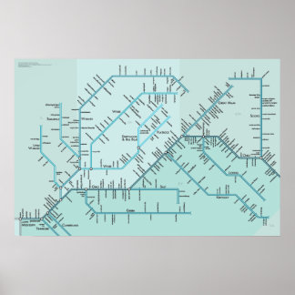 Undre Ohio 30 tum x 20 tum Poster