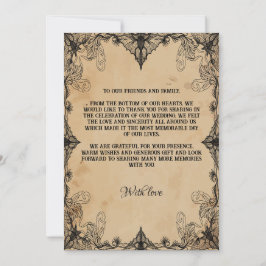 Undre vintage för enkel skript tack kort